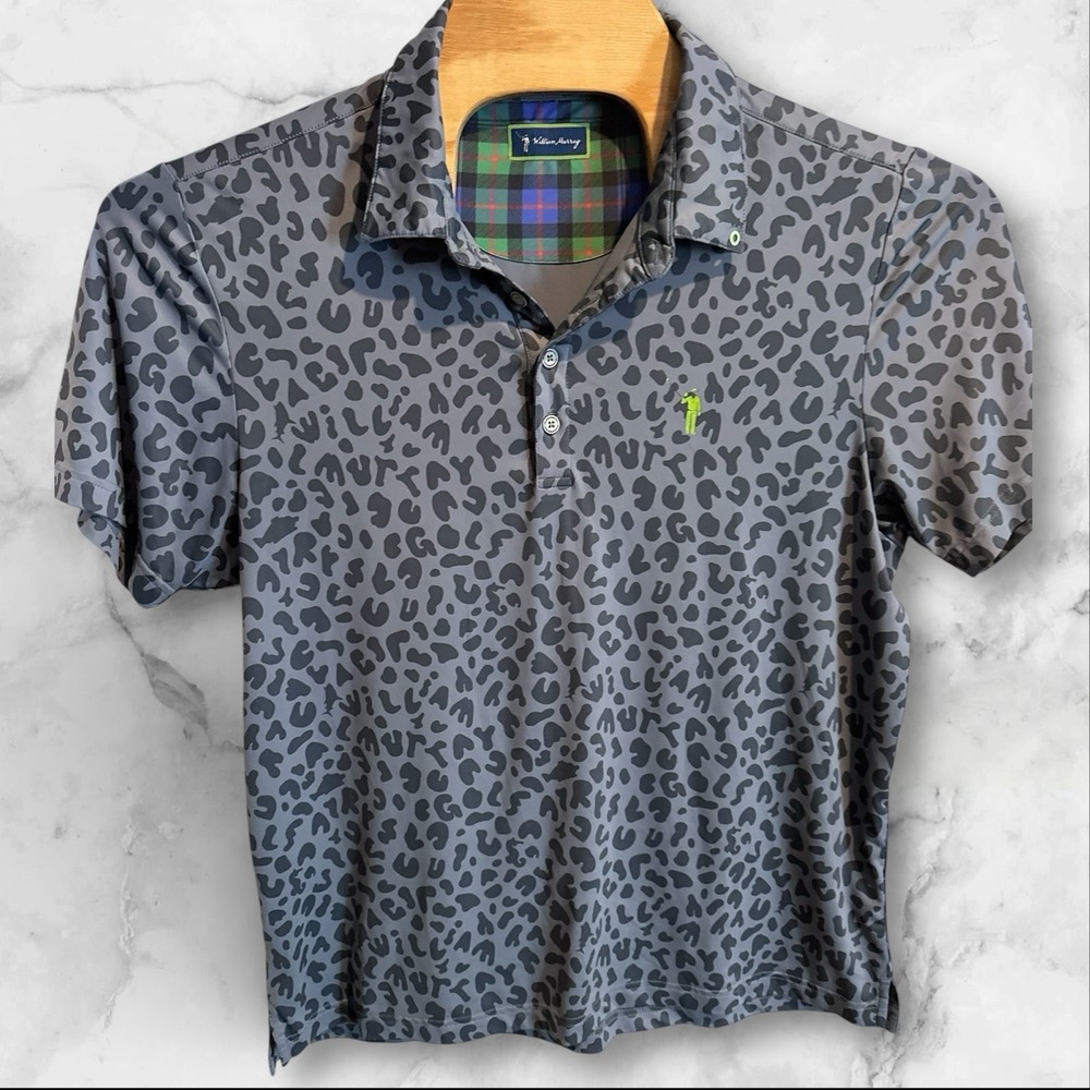 William Murray Golf For Esteban Polo Gray Mens Large Short Sleeve